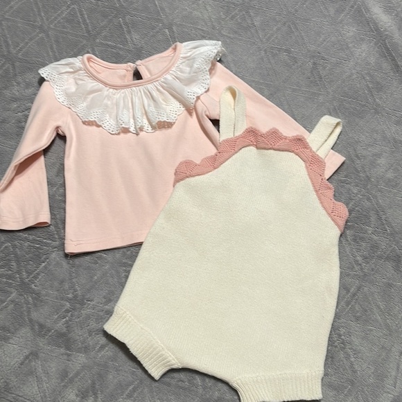 Romper and ruffled top set - Picture 2 of 7